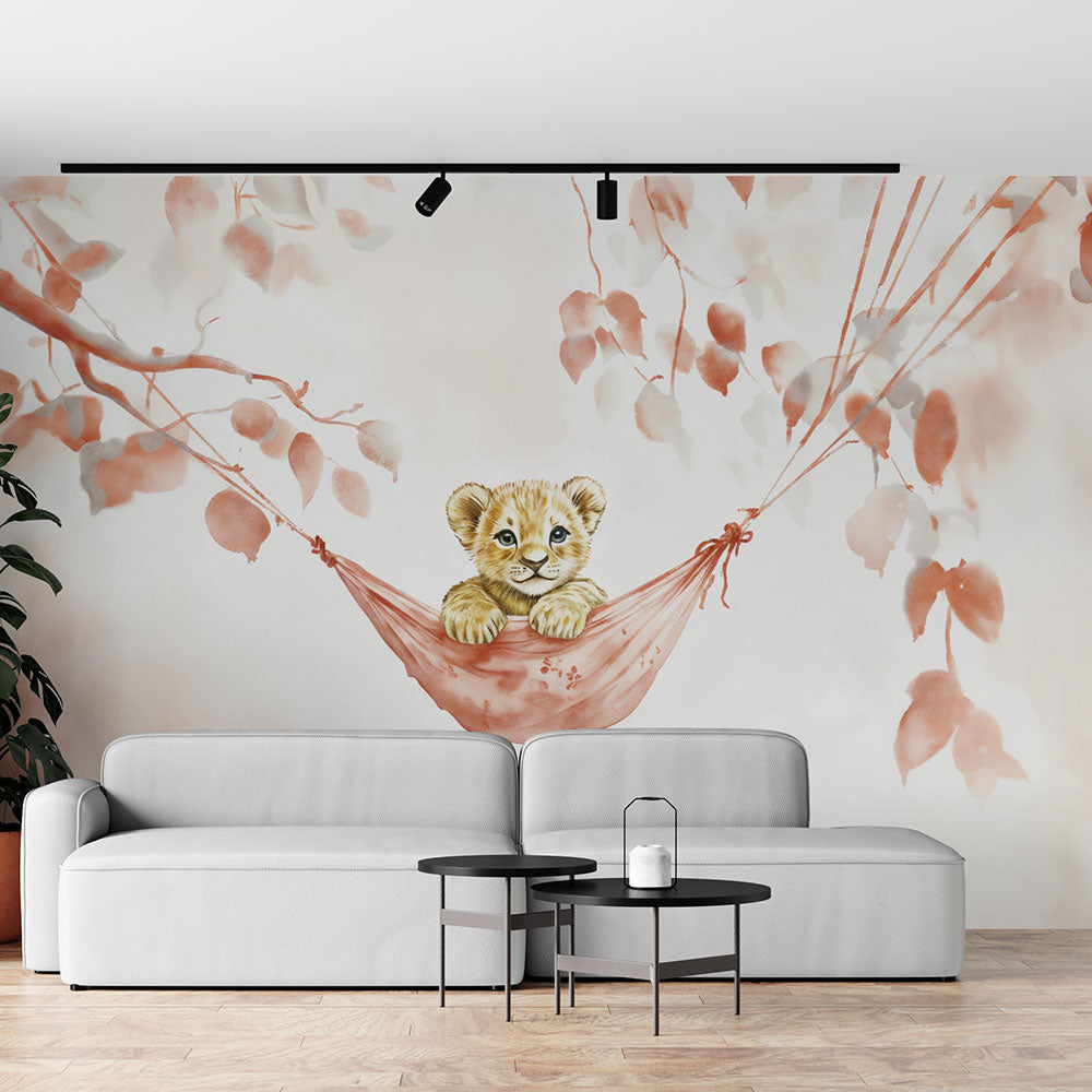 Lion Cub Wallpaper | Gentle Adventure Nursery Wall Mural