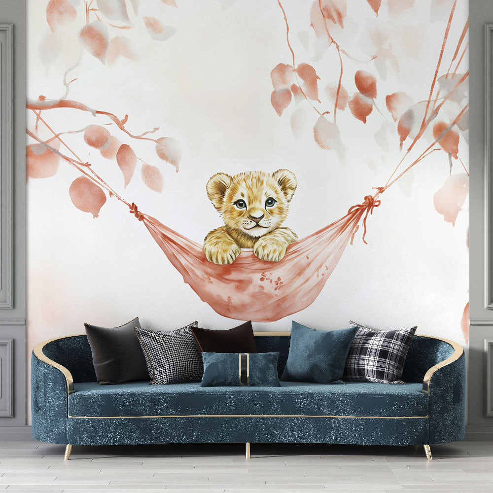 Lion Cub Wallpaper | Sweet Storybook Charm Wall Mural