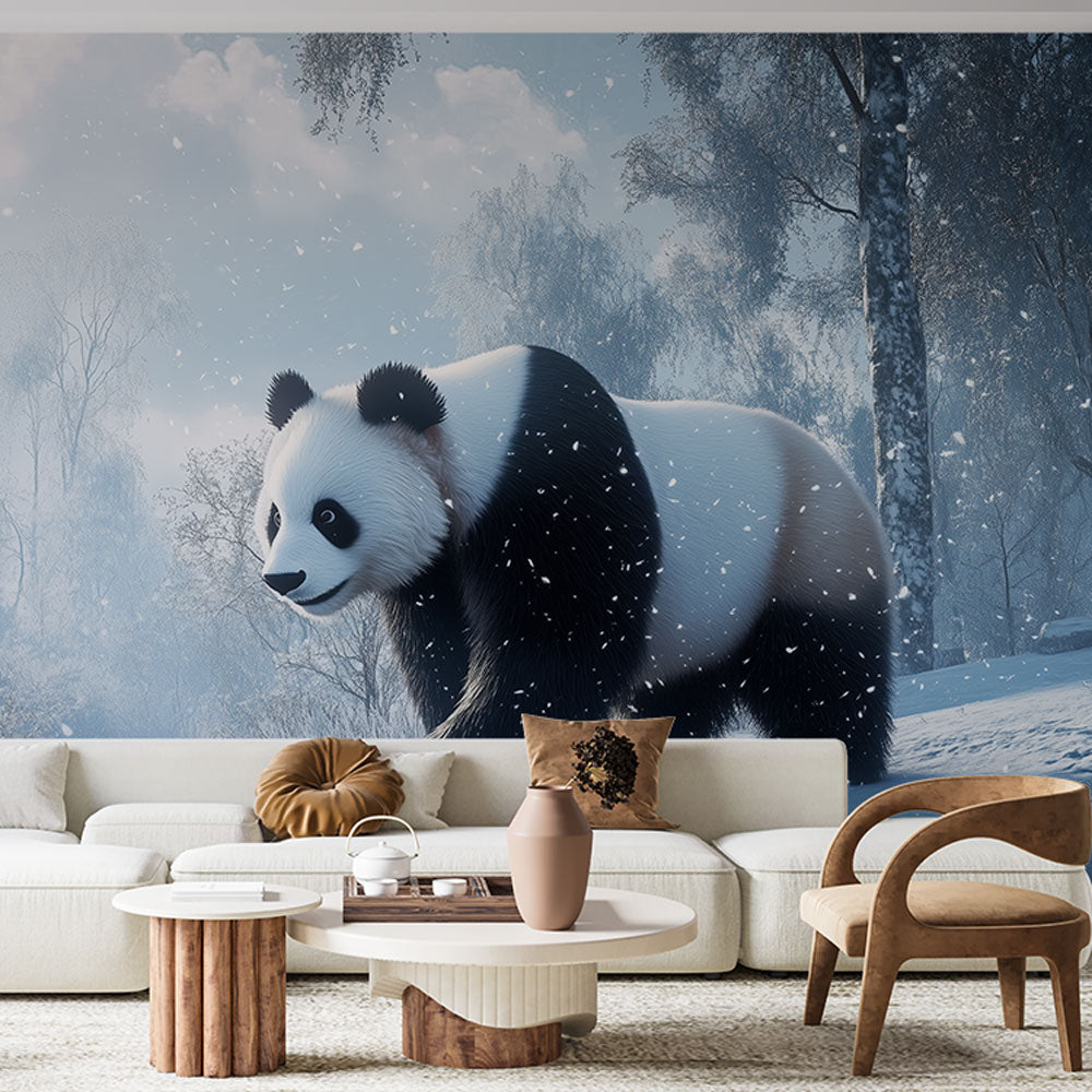 Panda Wallpaper | Peaceful Winter Scene Wall Mural