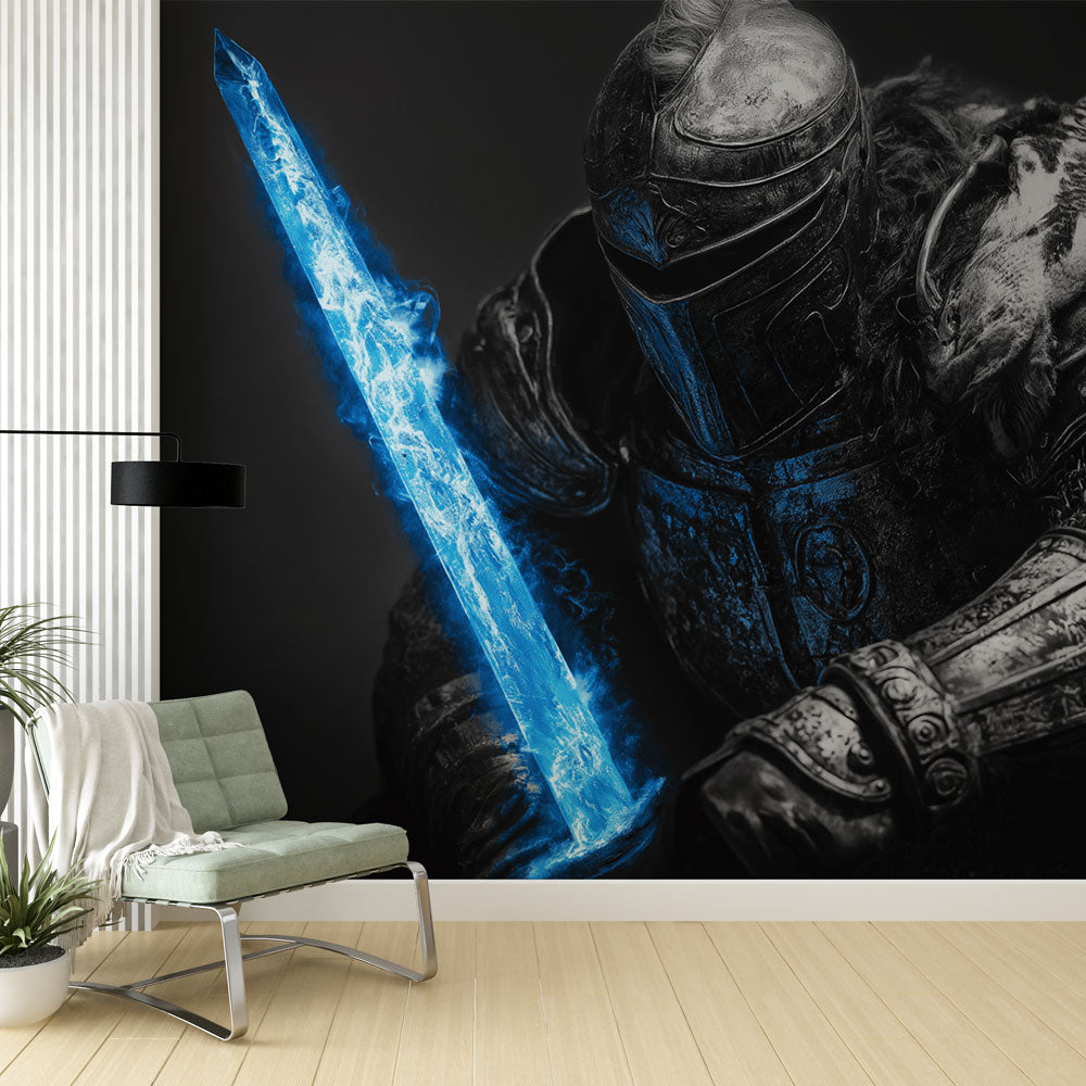 Mystic Knight Blue Sword Wallpaper | Wall Mural
