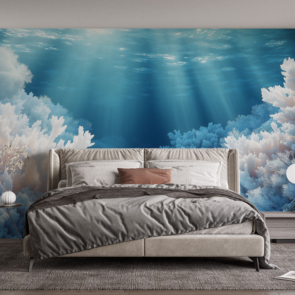 Luminous Coral Reef Wallpaper | Calming Underwater Mural