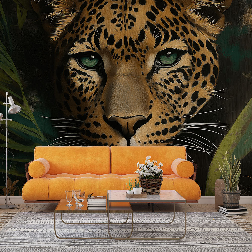 Leopard Wallpaper | Captivating Emerald Eyes Portrait