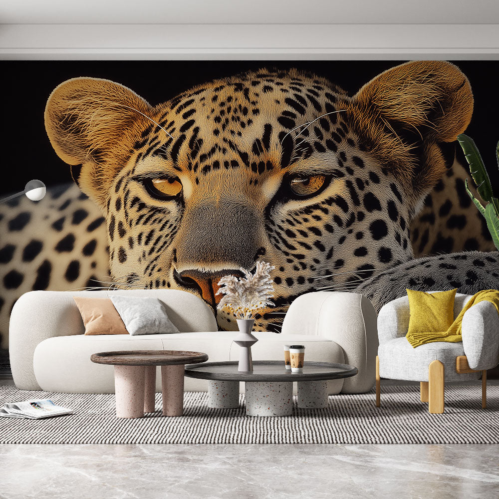 Leopard Wallpaper | Majestic Face at Rest Realistic