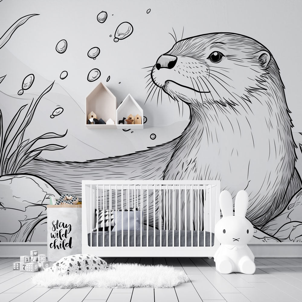 Otter Wallpaper | Delicate Otter in Aquatic Habitat
