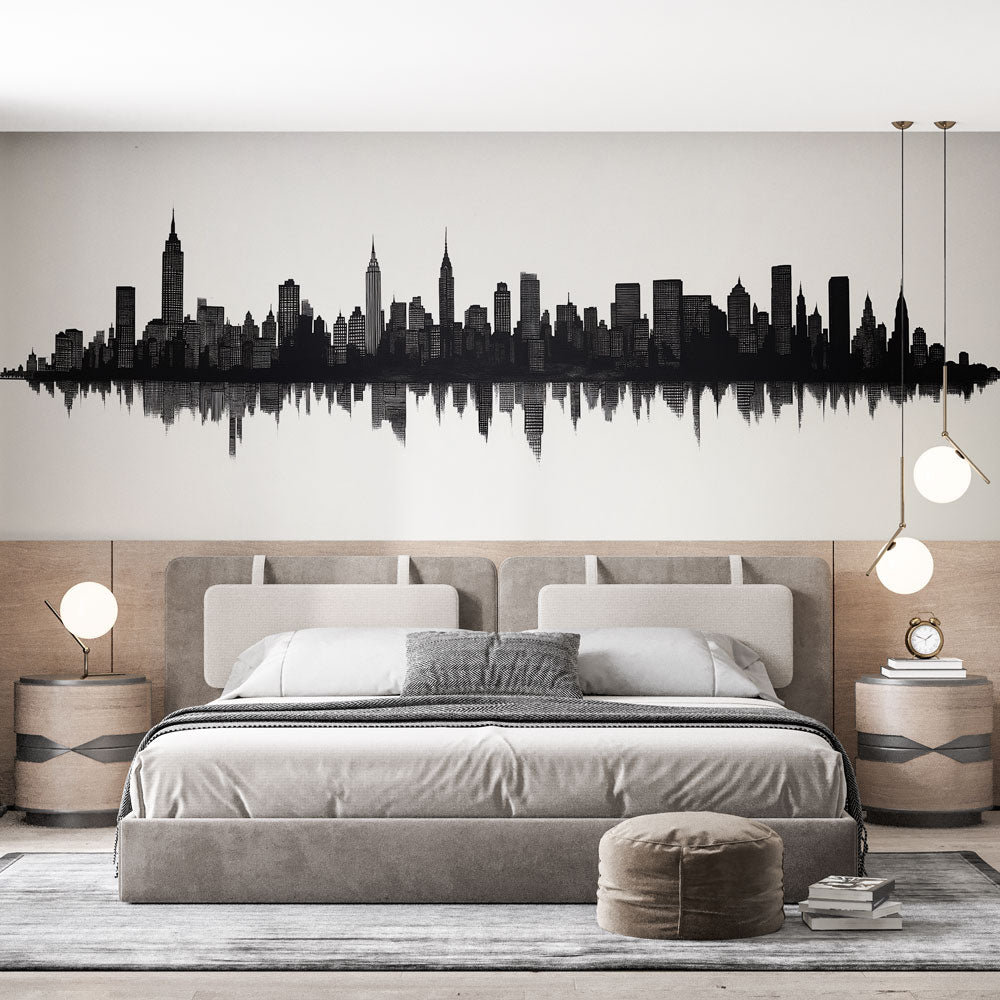 Black White New York Skyline Wallpaper | Wall Mural
