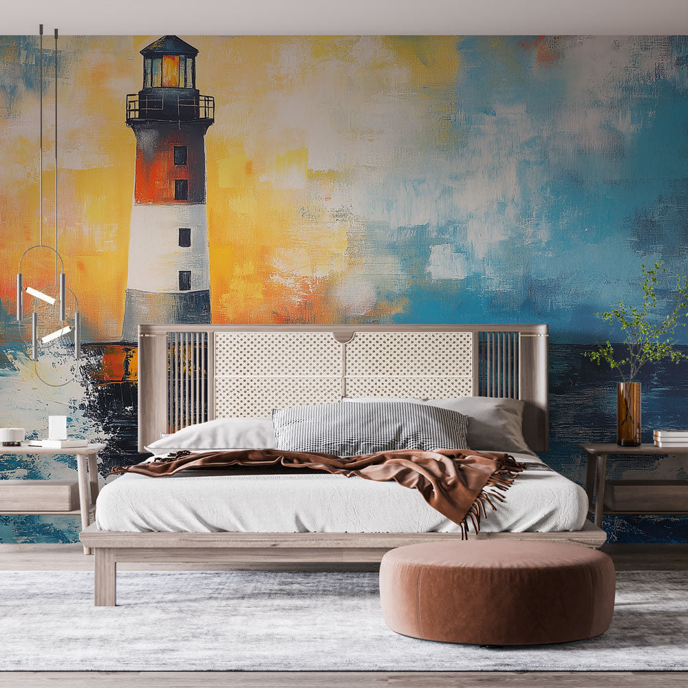Marine Lighthouse Wallpaper | Iconic Beacon Vibrant Ocean