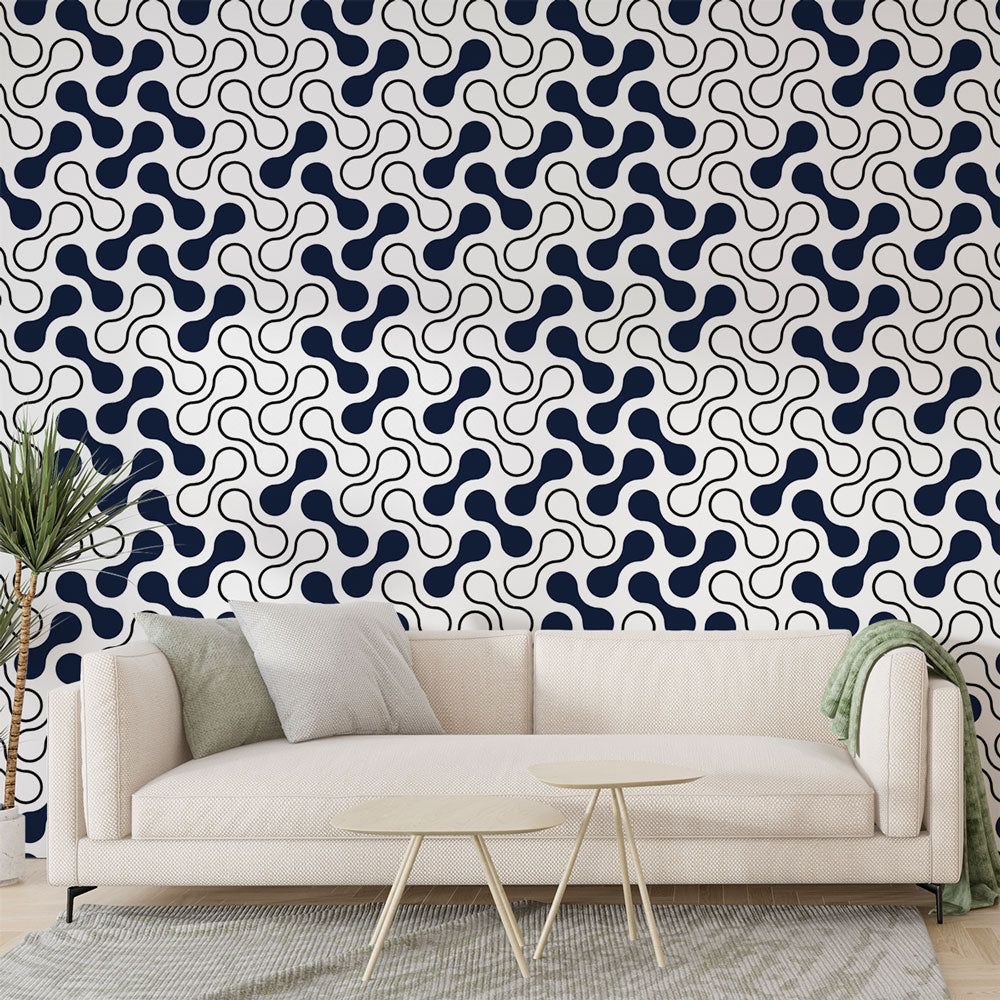 Geometric Pattern Wallpaper | Modern Black and White Design