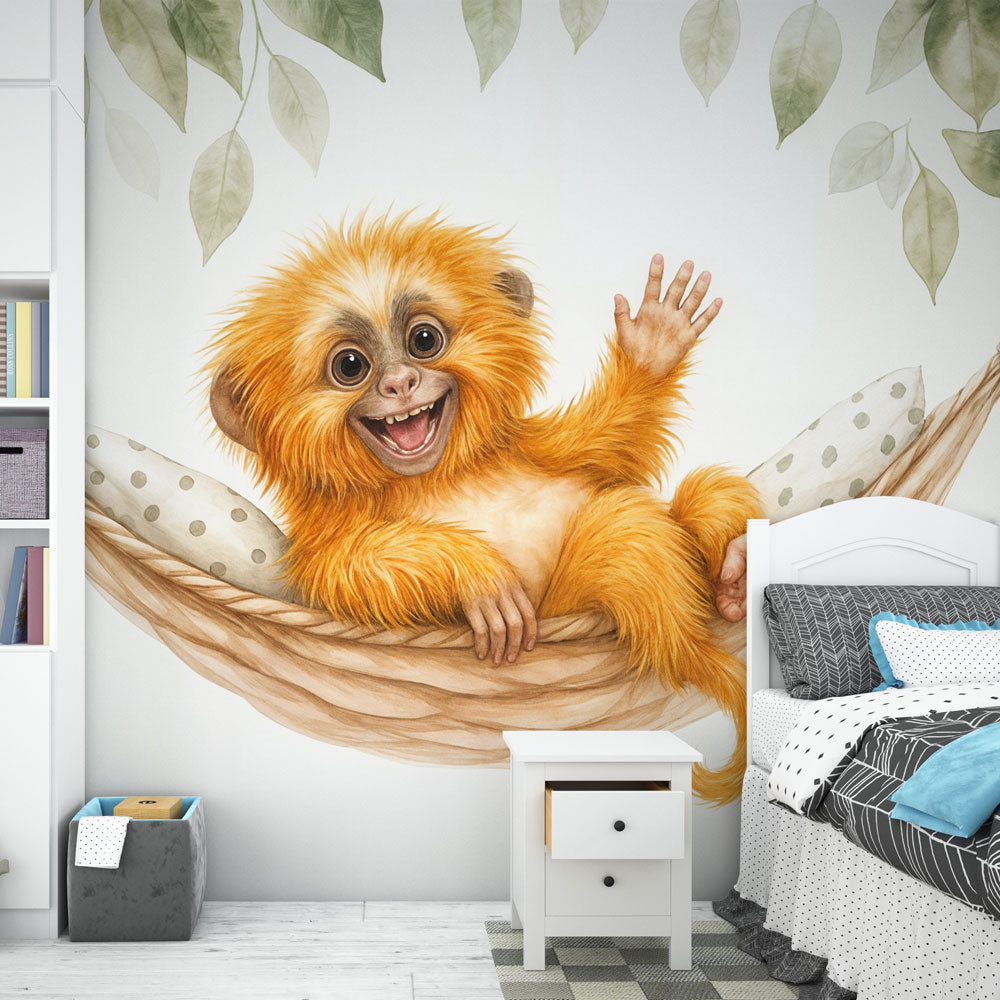 Monkey Wallpaper | Orange Monkey Resting in a Hammock