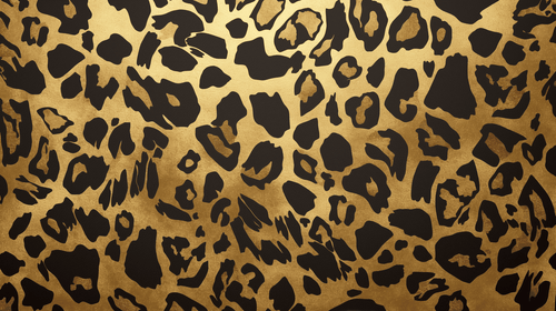 Bathroom Wallpaper | Black and Gold Leopard Print
