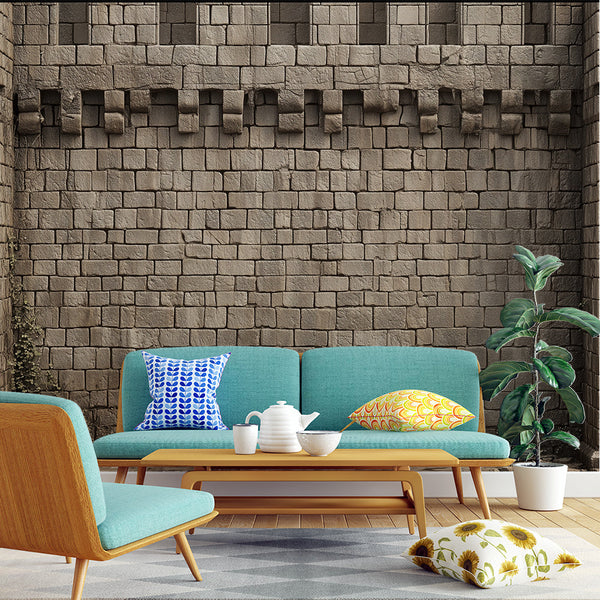 Medieval Castle Wallpaper | Ancient Stone Wall Mural