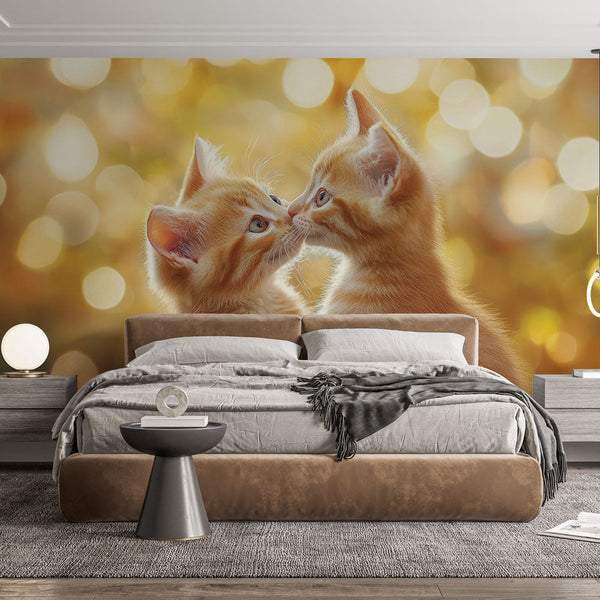 Designer Wallpaper - Douce Rencontre Féline