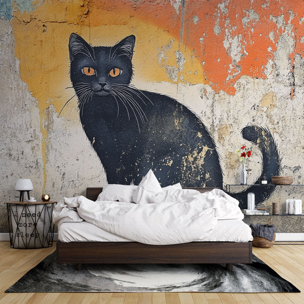 Cat Wallpaper - Illustration Murale Artistique