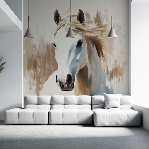 Horse Wallpaper | Elegant Watercolour Artist Wall Mural