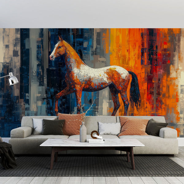 Horse Wallpaper | Colorful Abstract Art Wall Mural