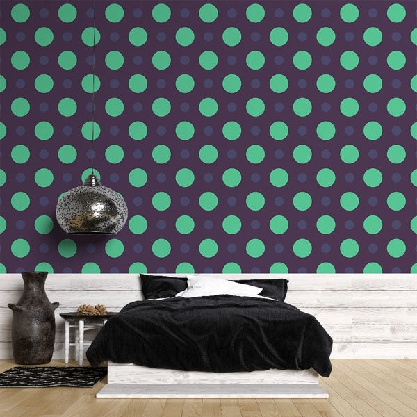 Polka Dot Wallpaper - Navy & Blue Pattern