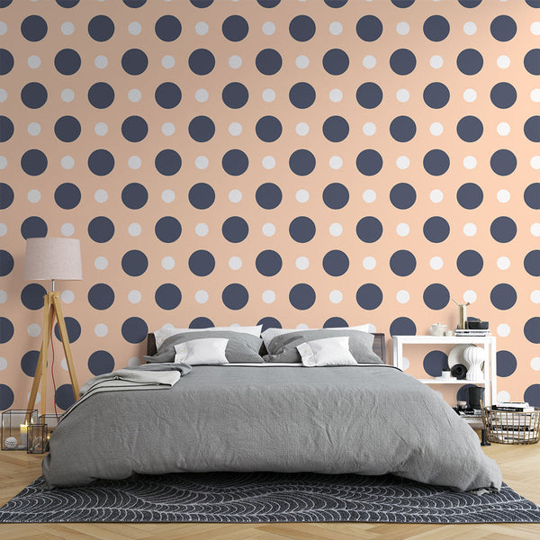 Vintage Wallpaper - Navy & Cream Vintage Design