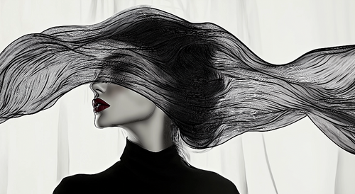 Artistic wallpaper | Stylized Feminine Silhouette