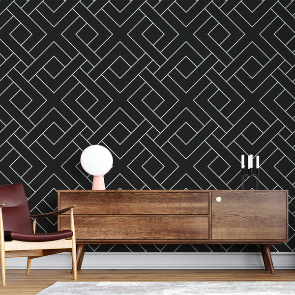 Contemporary Wallpaper - White & Black Premium Design