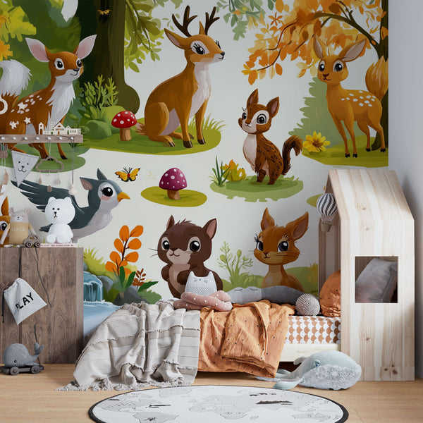 Enchanted Forest Wallpaper | Animals Nature Wall Mural