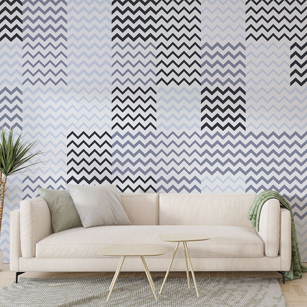 Zigzag Wallpaper | Modern Black and White Wall Mural