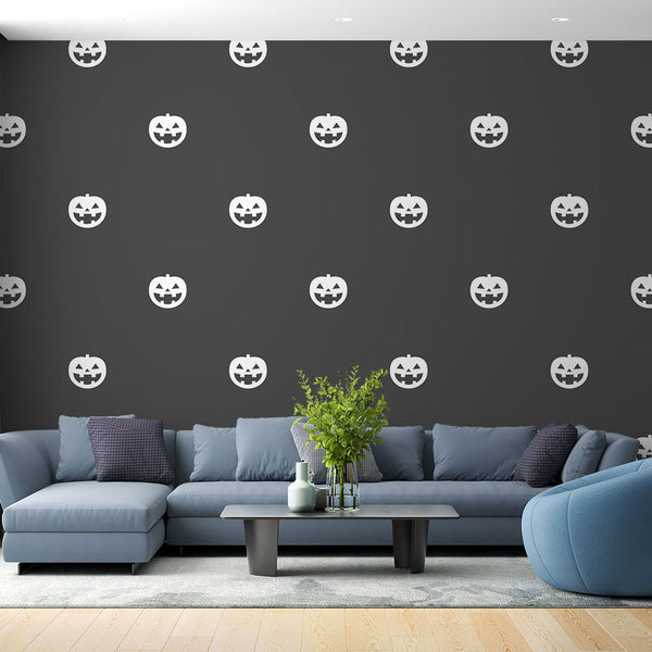 Pumpkin Wallpaper | Black and White Halloween Glow