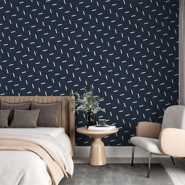 Graphic Wallpaper | Diagonal Lines on Navy