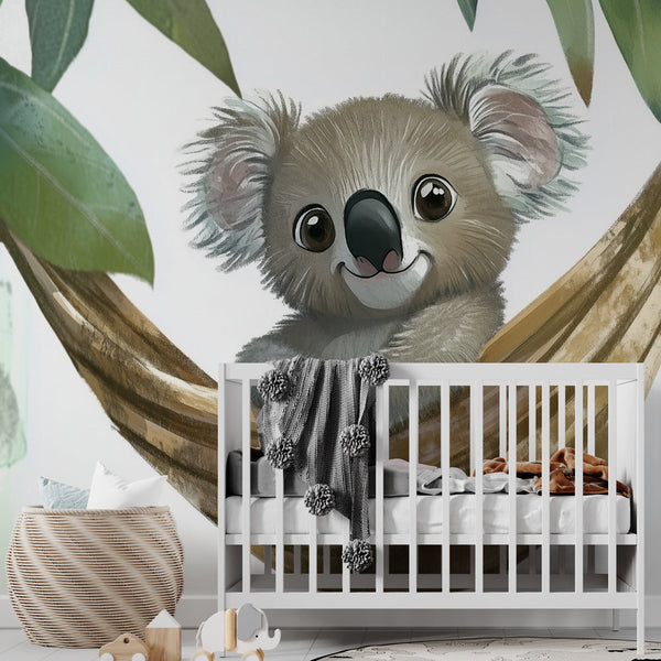 Koala Wallpaper | Cute Hammock Illustration Wall Mural