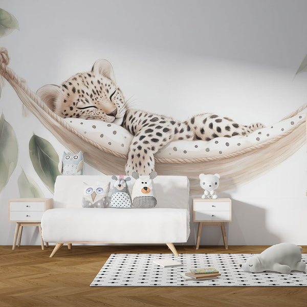 Leopard Wallpaper | Childlike Wall Mural for Kids Rooms
