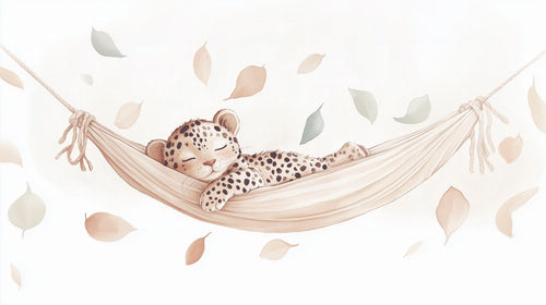 Baby Leopard Wallpaper | Soft Soothing Nursery Wall Mural