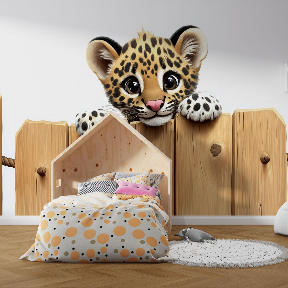 Leopard Wallpaper | Playful Cub Wall Mural