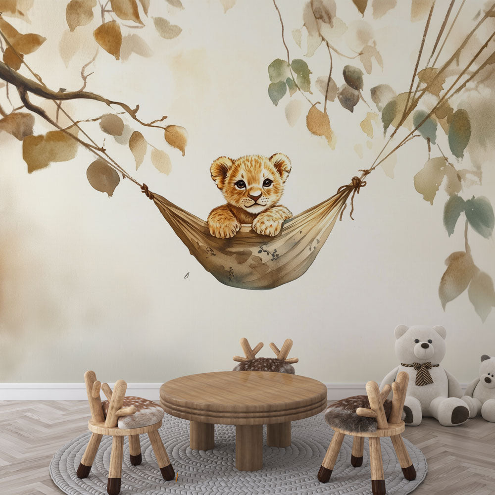 Lion Cub Wallpaper | Jungle & Softness Wall Mural