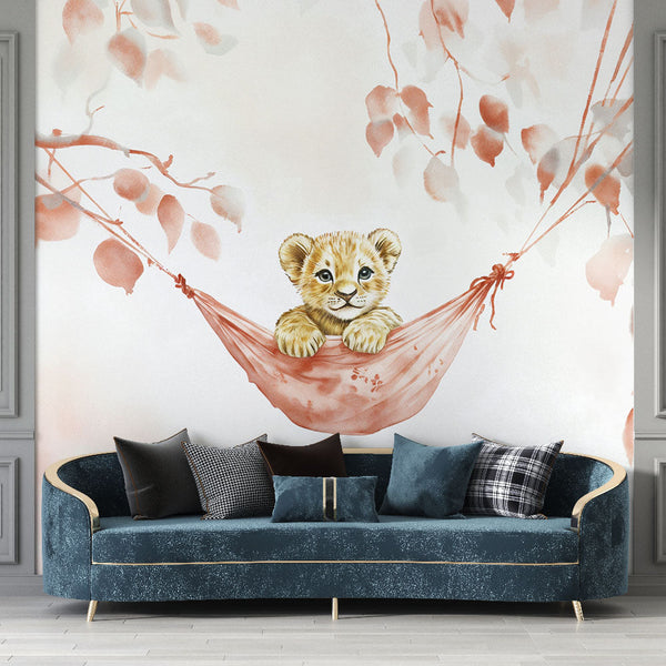 Lion Cub Wallpaper | Sweet Storybook Charm Wall Mural
