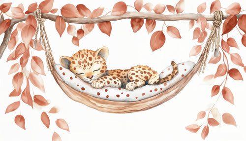 Animal Wallpaper | Little Sleeping Leopard Wall Mural