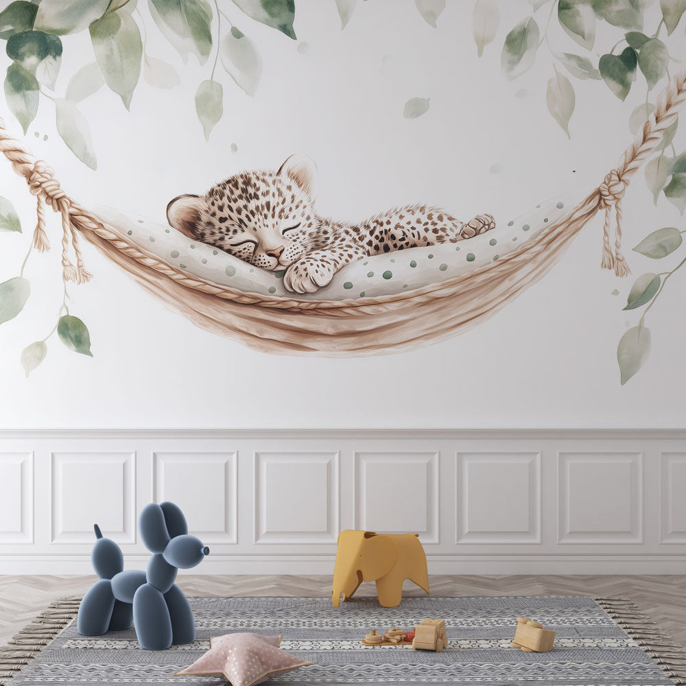 Baby Leopard Wallpaper | Nature Soft Wall Mural