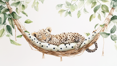Baby Leopard Wallpaper | Wild Charm Jungle Wall Mural