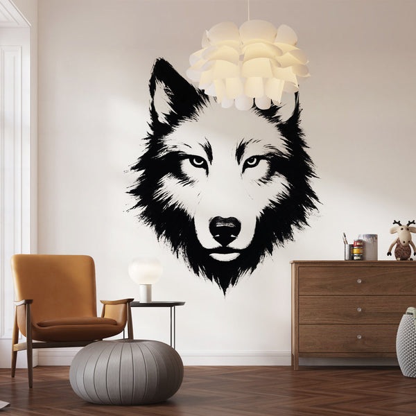 Wolf Wallpaper | Artistic Black & White Design Mural