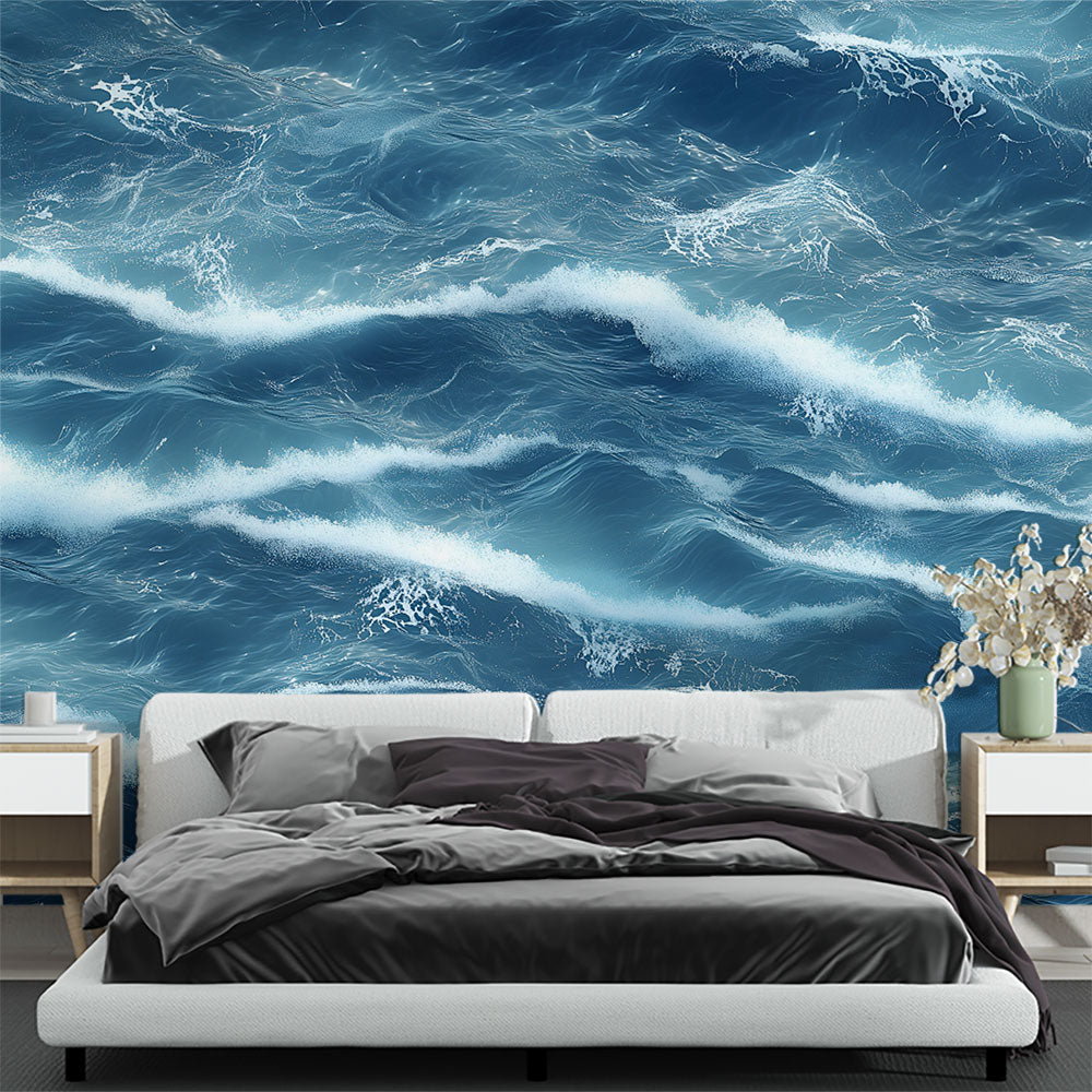 Ocean Wallpaper | Realistic Marine Waves Wall Mural