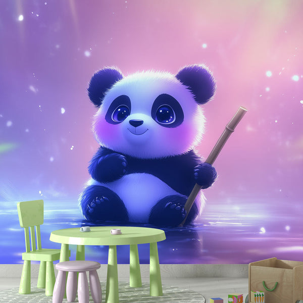 Panda Wallpaper | Cute Panda Fairytale Landscape Mural