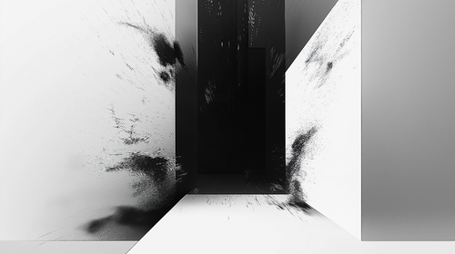 Abstract Wallpaper | Dynamic Black White Explosion Mural
