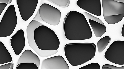 Abstract Wallpaper | Organic Black & White Forms Wall Mural