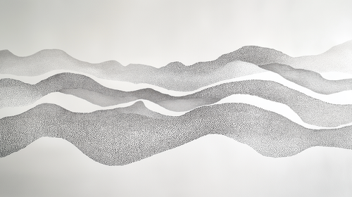 Abstract Wall Mural | Pattern wavy black white
