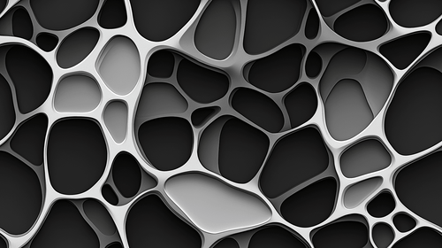 Abstract Wallpaper | Organic Black & White Wall Mural Pattern