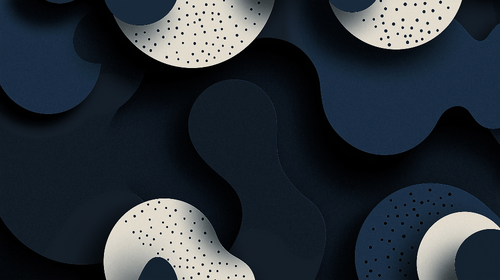 Abstract Wallpaper | Navy Blue Beige Wall Mural