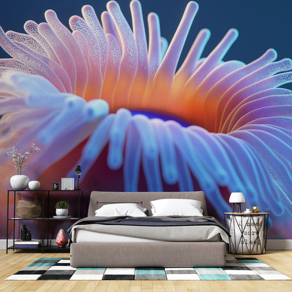Anemone wallpaper | Organic seabed-inspired wall mural design