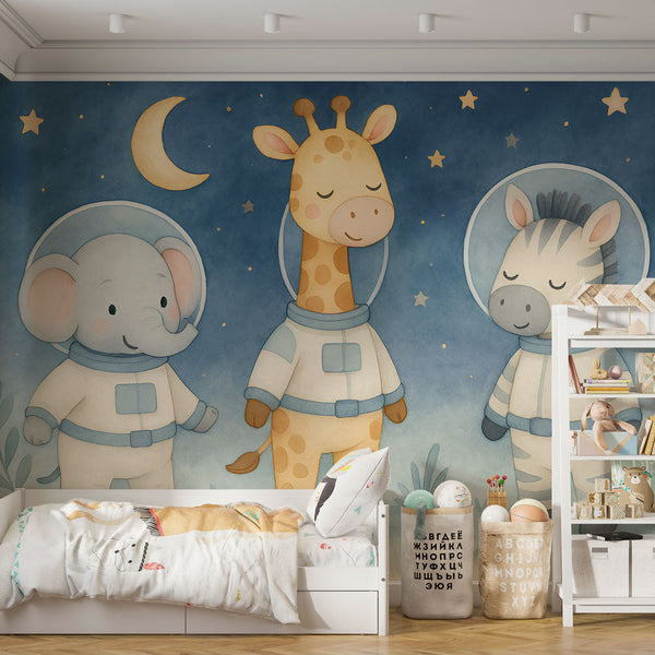 Astronaut Animals Wallpaper | Elephant, Giraffe and Zebra