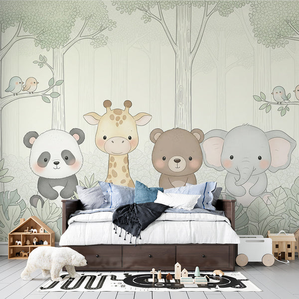 Forest Animals Wallpaper | Sweet Nursery Wall Mural