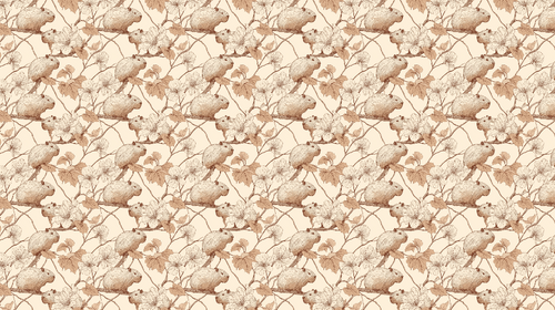 Animals and Flowers Wallpaper | Cute Woodland Wall Mural