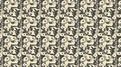 Animal and Floral Wallpaper | Monochrome Nature Wall Mural