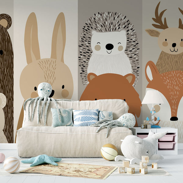 Cute Animal Wallpaper | Forest Friends for a Child's Room