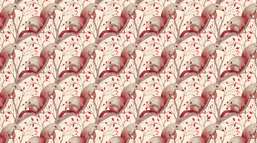 Animal Wallpaper | Creatures on Branches with Red Leaves
